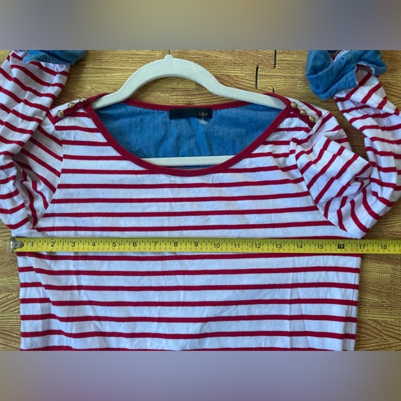 *HP* LeShop, red and white striped T-Shirt- Dress, S - Picture 12 of 16